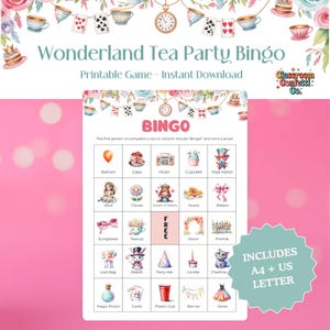 Tea Party Bingo for Kids, Perfect for Kids Party and Fun Kids Activities, Printable Kids Tea Party Games, Left or Right, Classroom Game