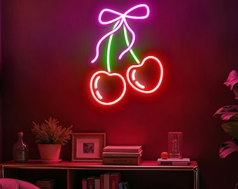 チェリー - LED ネオンサイン、壁装飾、壁サイン、ネオンライト - Etsy