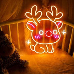 Christmas Reindeer Neon Sign Merry Christmas Neon Sign Christmas Tree Decor Sign Custom Neon Sign Christmas Gifts Holiday Neon Sign