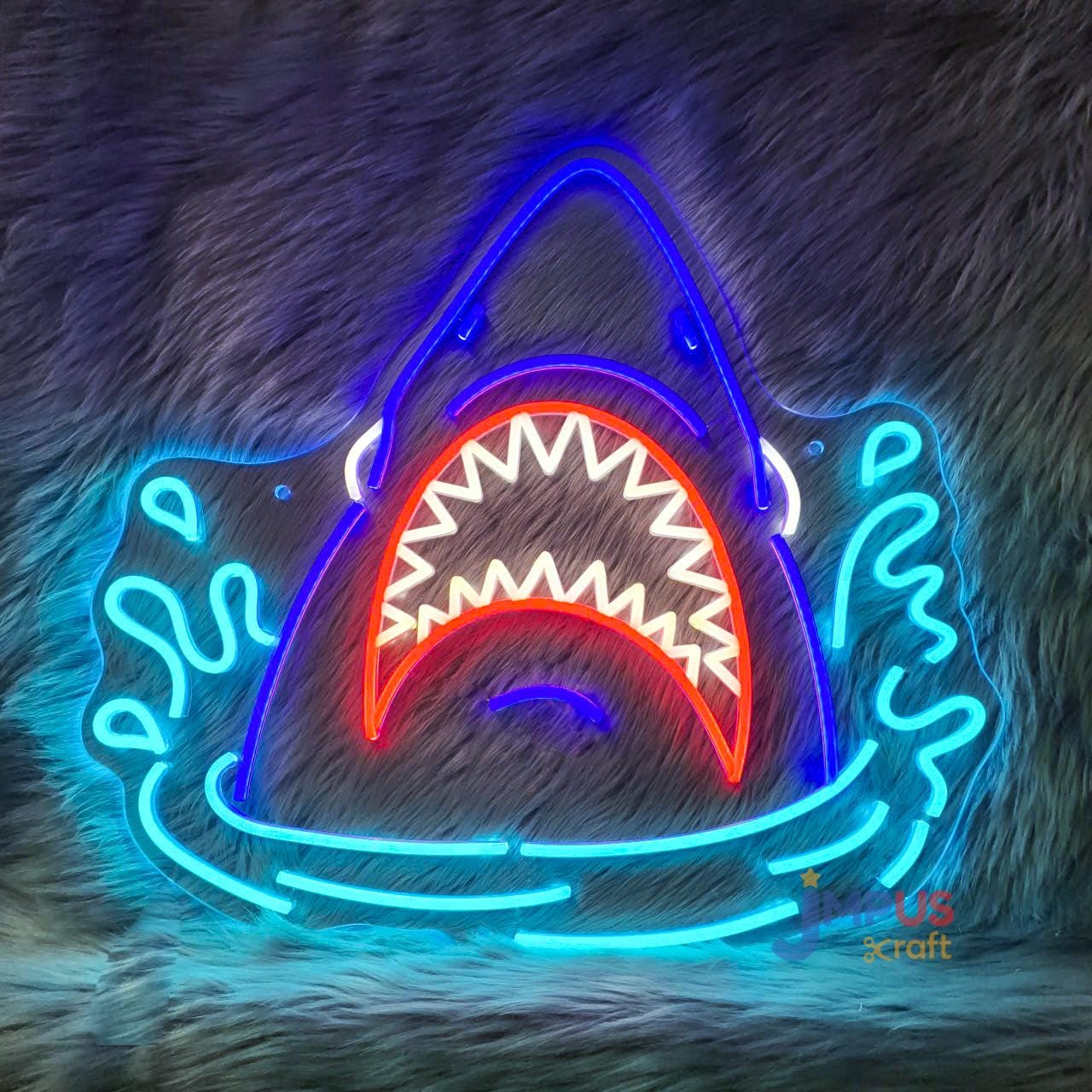 Shark Led Sign Shark Neon Sign, Shark Led Sign, Sea Animal Neon Sign, Shark Bedroom ...