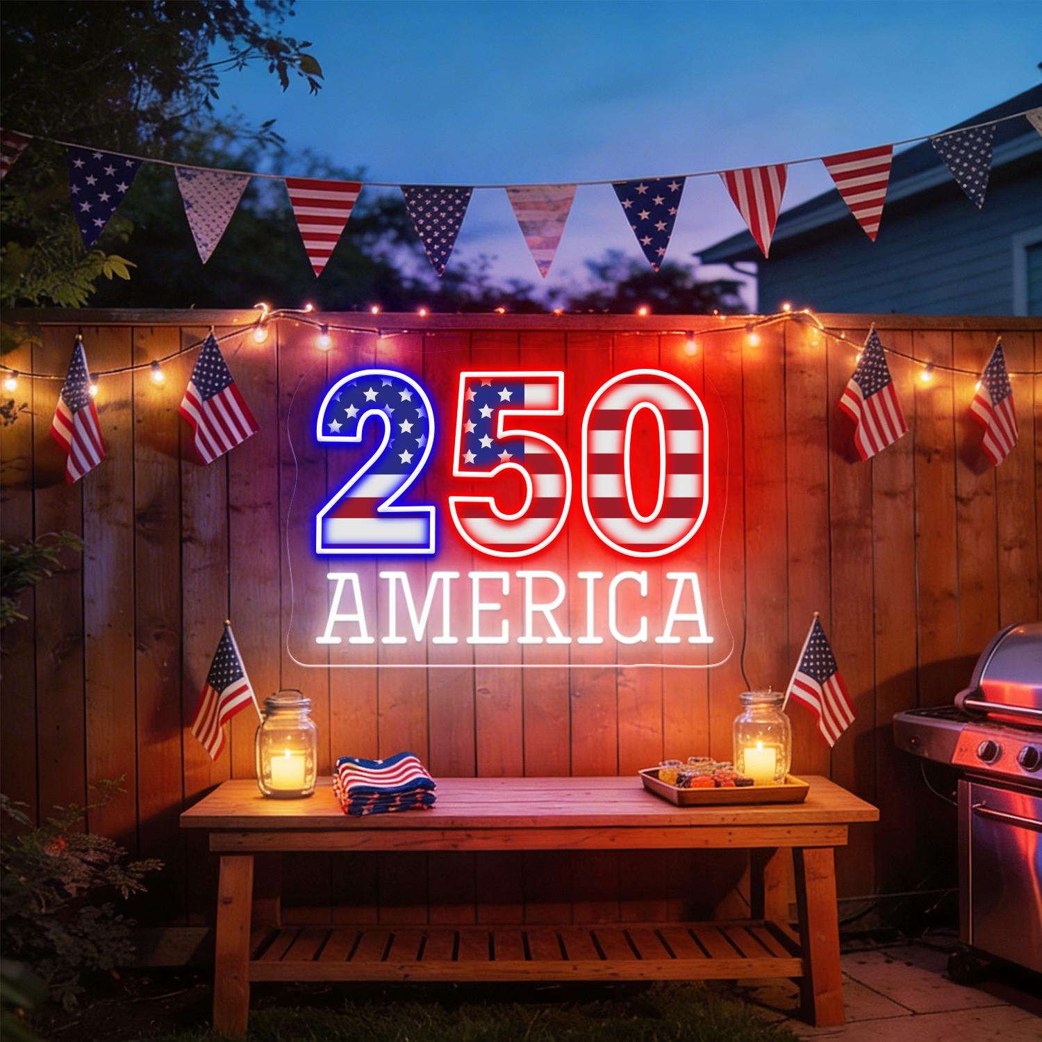 250th Neon Sign - Etsy