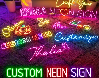 Custom Neon Sign | Neon Sign | Wedding Signs | Name Neon Signs | LED Neon Light Sign | Personalized Gifts | Wall Hanging Sign | Home Decor