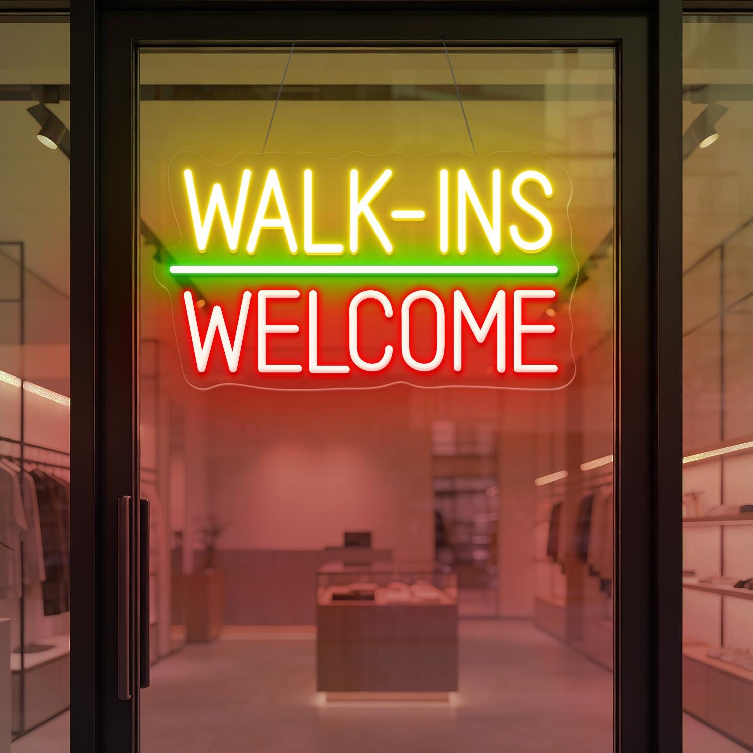Walk In Welcome Sign Walk-ins Welcome Neon Sign, Open Door Wall Light, Welcome Neon Sign ...