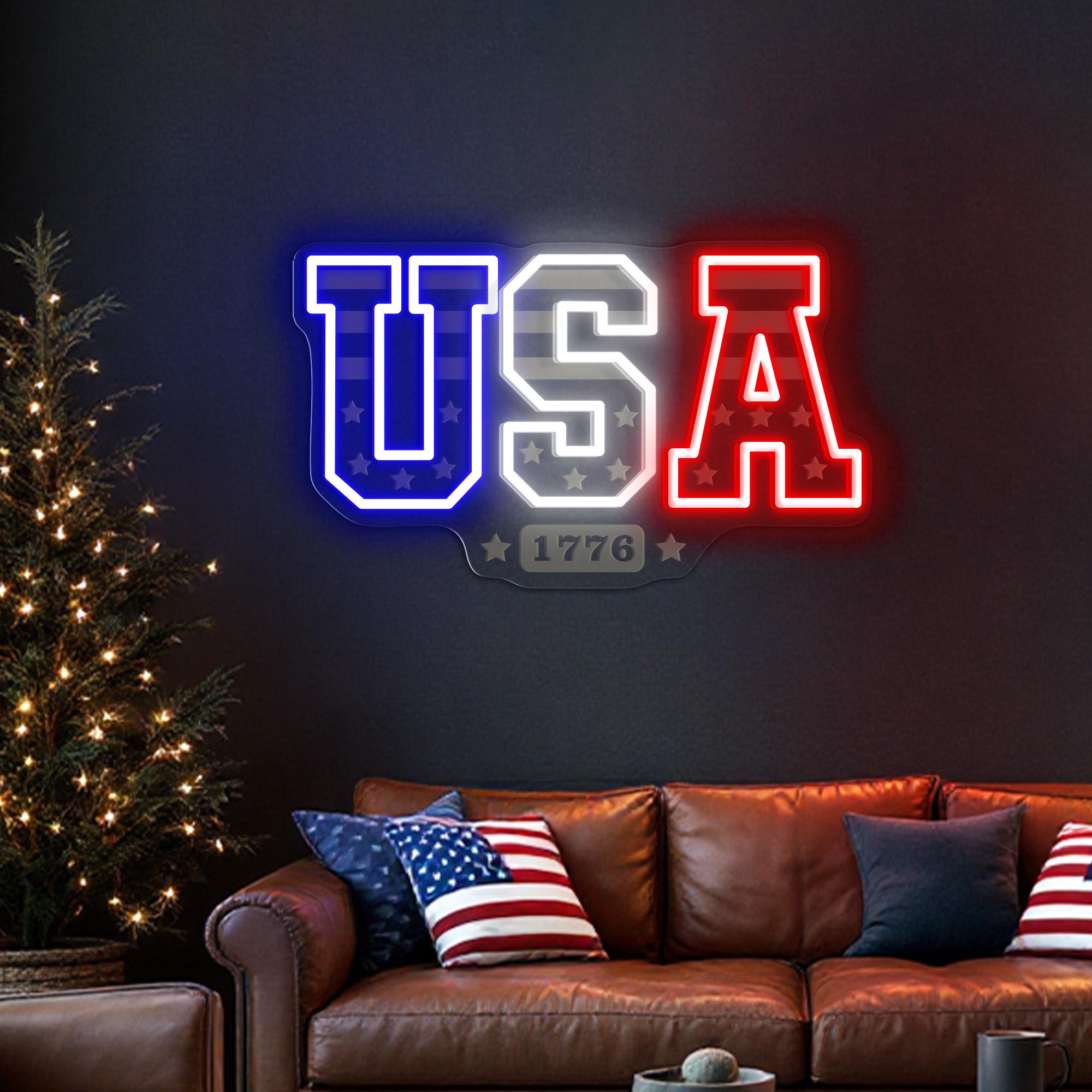 American Flag Neon Light - Etsy
