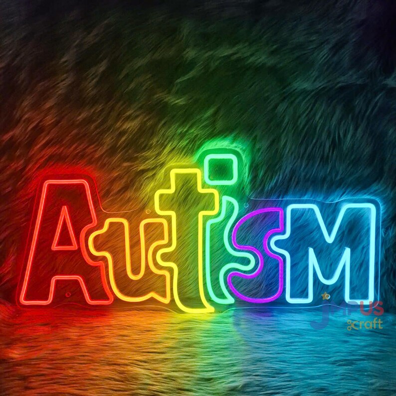 Autism Awareness Neon Sign Custom Autism Neon Light Nursery LED Sign ...