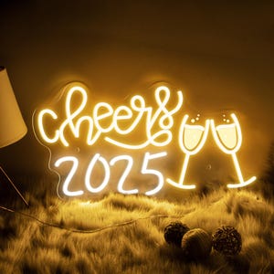Cheer 2025 Happy new year Neon Sign Merry Christmas Neon Sign Christmas Tree Decor Sign Custom Neon Sign Christmas Gifts Holiday Neon Sign