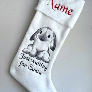 Lop Eared Bunny Rabbit Christmas Stocking