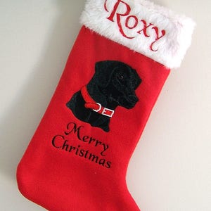 Black Lab Christmas Stocking