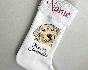 Yellow Lab Stocking Yellow Lab Christmas Stocking, Yellow Labrador Christmas Stocking ...