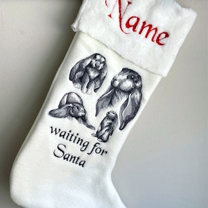 Lop Eared Bunny Christmas Stocking