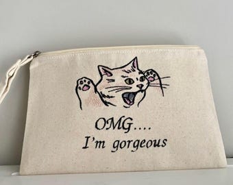 OMG Kitty Cat Zippered Pouch