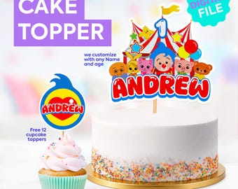 Plim Plim Tortenaufsatz (digital) | SVG, PDF, AI, PNG | Personalisierbar | Für Plotterschneiden | Digitales Archiv | TP1