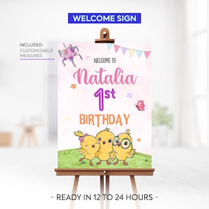 Canticos birthday welcome sign, Canticos birthday for girls, Canticos PNG, Canticos birthday decoration, printable digital file, Clipart.
