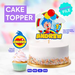 Plim Plim cake topper digital | SVG, PDF, Ai, PNG | Personalized | for plotter cutting | Digital archive | TP3