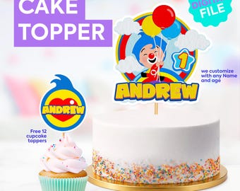 Plim Plim Tortenaufsatz (digital) | SVG, PDF, AI, PNG | Personalisierbar | Für Plotterschneiden | Digitales Archiv | TP3