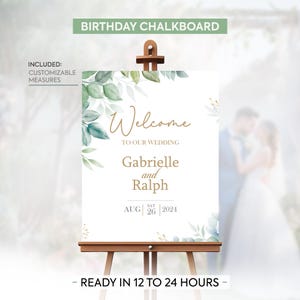 Wedding Welcome Sign printable | Floral Welcome Board |Ivory Printable Wedding Welcome Poster | Creamy Rose Welcome Wedding | DWC2