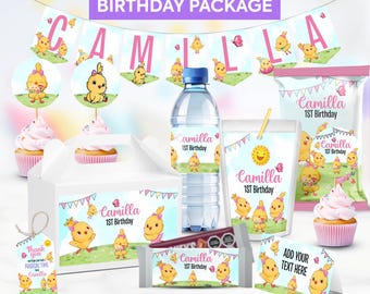 Personalisiertes Geburtstagspaket für Mädchen von Canticos, Canticos Fiesta, Canticos Partypaket, Party-Ausdrucke.