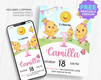 Elektronische Einladung eines Canticos, Telefoneinladung zum Geburtstag | personalisierte Einladung | digitale Einladung zum Singen für Kinder.