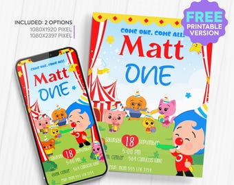 Elektronische Einladung Plim Plim, Telefoneinladung zum Geburtstag | personalisierte Einladung | Plim Plim digitale Einladung.