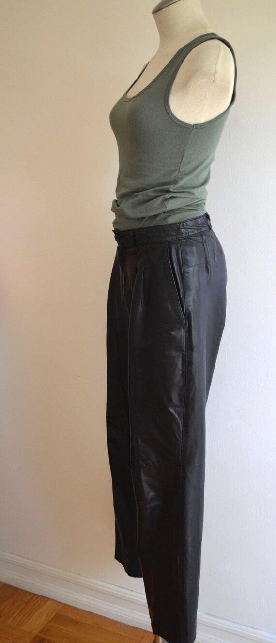 Vintage Black Leather Pants by Tannery West size … - image 2