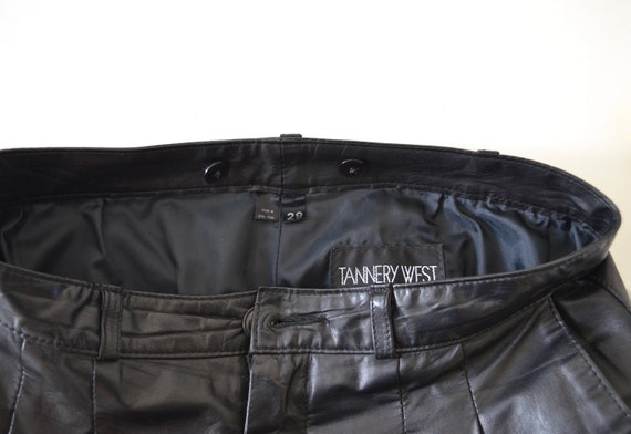 Vintage Black Leather Pants by Tannery West size … - image 6