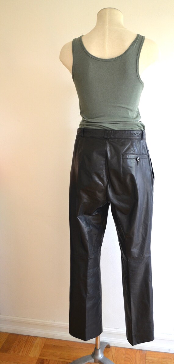 Vintage Black Leather Pants by Tannery West size … - image 4