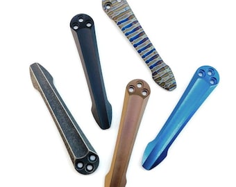 Titanium Deep Carry Pocket Clip for Spyderco | CNC Machined Knife Mod, Multiple Anodized Finishes