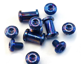 Timascus (Titanium Damascus) Pivot Screw Set, Handle Screws for Benchmade Bugout 535