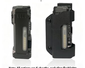 WUBEN X4 X1 Pro Custom Kydex Flashlight Holster | Tactical Quick Draw Carrier with 360 Rotating Clip | MOLLE / Belt Compatible EDC Gear