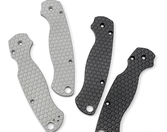 Spyderco Paramilitary 2 C81 Aluminum Handle Scales  Honeycomb Texture Replacement Grips