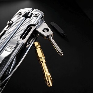 A2 Bit Holder For Leatherman ARC P4 P2 T2 K2 K4 | Free Series Multitool Aftermarket 1/4‑Inch Bit Adapter, Stainless Steel Mod Part