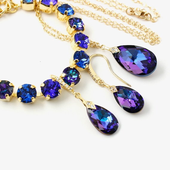 Garden of Gems Purple Necklace Set