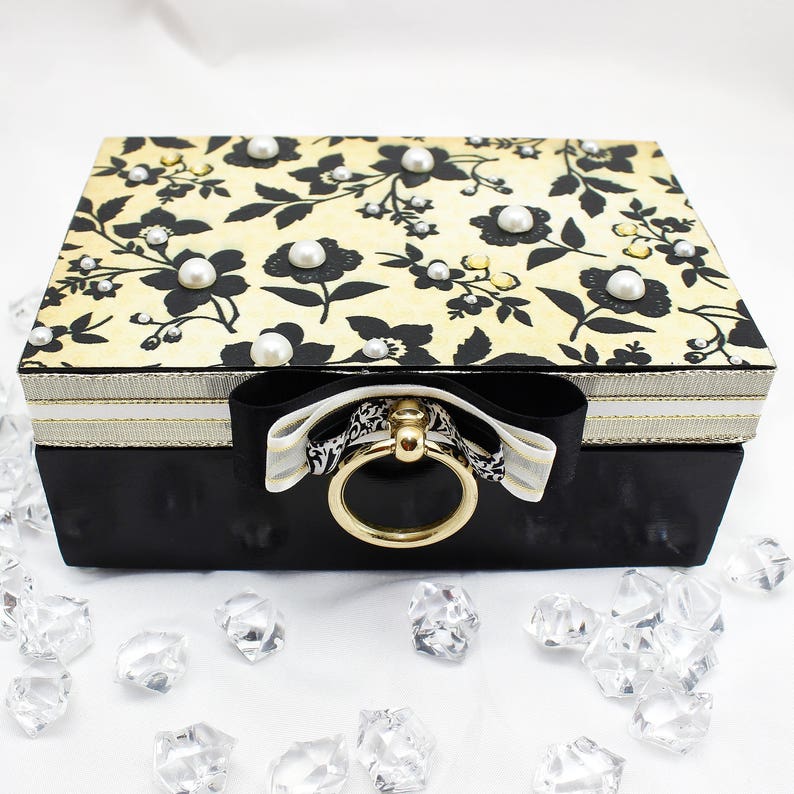 Pearl Jewelry Box Victorian Box Decorated Jewelry Storage Etsy