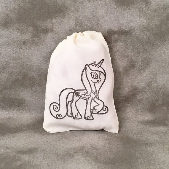 Party Favors - Unicorn - My Little Pony - MLP - Brony Theme Party - Party Favor Bags - Party Favors - Nerdy Décor - Set of 10 Cotton Bags Il_570xn