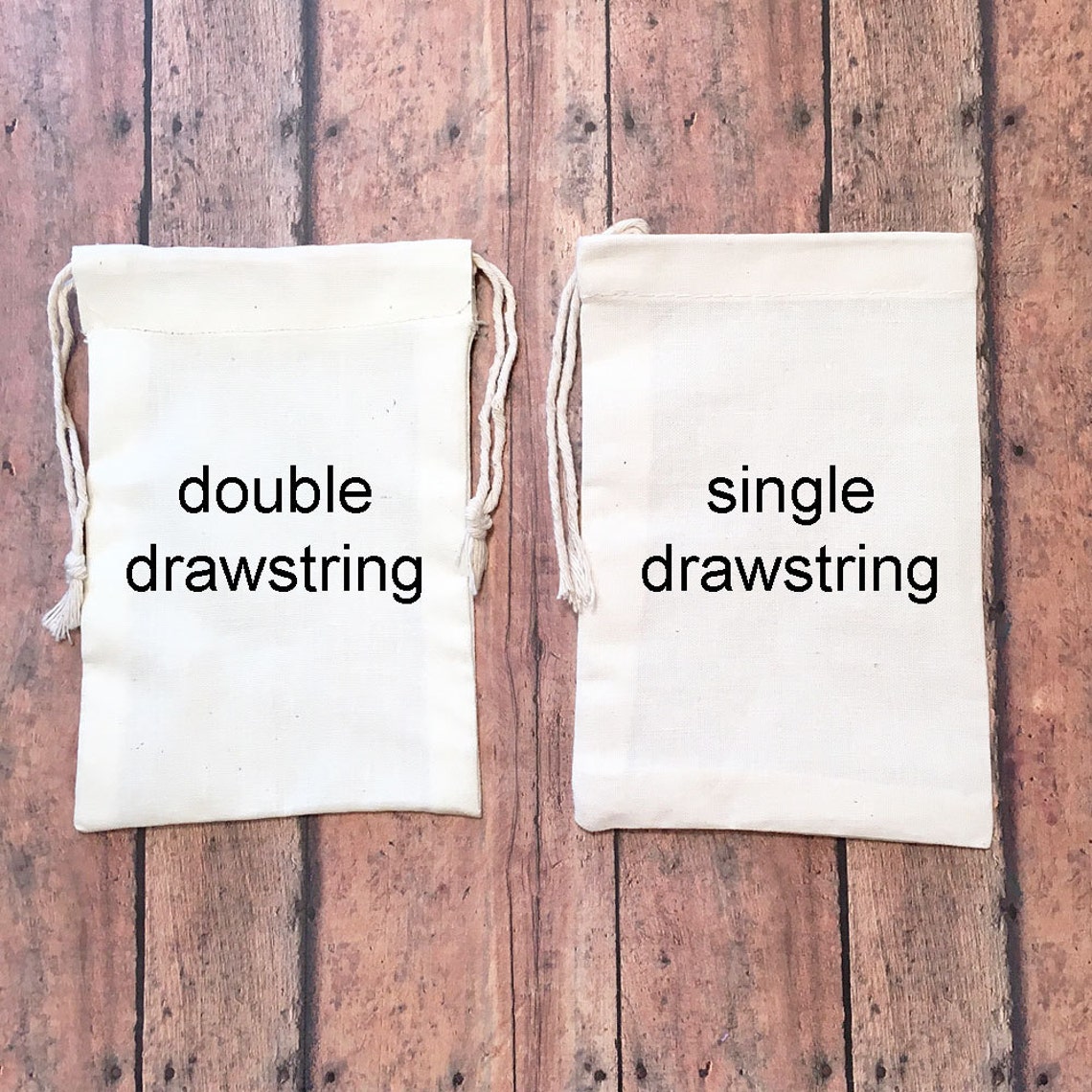 SAMPLES Small Cotton Muslin Bags Set of 5 Organic Single Etsy