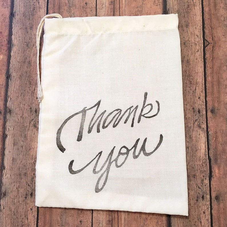 Gratitude Wedding Thank You Realtor Gift Housewarming Gift Teacher Appreciation Thank You Thank You Gift Set of 10 Cotton Bags