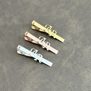 Custom Tie Clip - Wedding Tie Clip - Initials Tie Clip - Christmas Tie Clip -Cufflink Men Gifts - Groomsmen Gifts - Christmas Gifts.