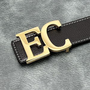 Hebilla de cinturón con inicial personalizada / Hebilla de acero inoxidable personalizada / Regalo para hombres, Día del Padre, aniversario, estilo vaquero y occidental