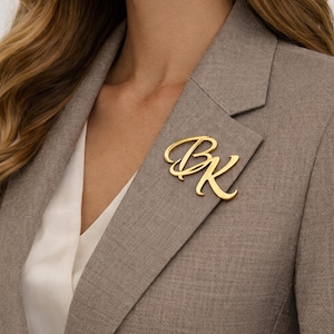 Broches de letras personalizados, broches con combinación de letras, prendedores de solapa con nombre, regalos para padrinos y damas de honor, regalos de cumpleaños