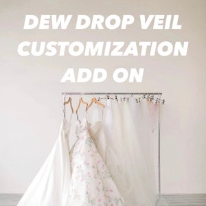 Dew drop veil - Dew drop wedding veil - dew drop bridal veil- light dew drops- SINGLE TIER CUSTOMIZATION add on