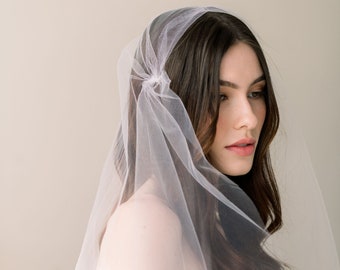 Illusion tulle Juliet cap veil - vintage inspired wedding veil - wedding veil - bridal veil - tulle cap veil