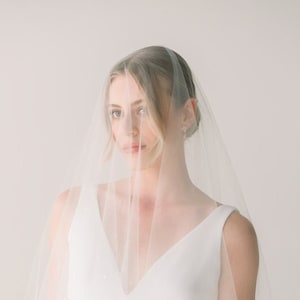 Dew drop veil - Gathered edge drop veil - Dew drops - Drop wedding veil - wedding vail - bridal vail - dew veil