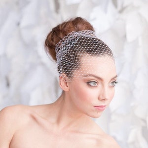 Bandeau birdcage veil,  birdcage veil, bandeau veil, bridal vail, bridal veil,  wedding veil, mini veil, diamond veil - READY TO SHIP