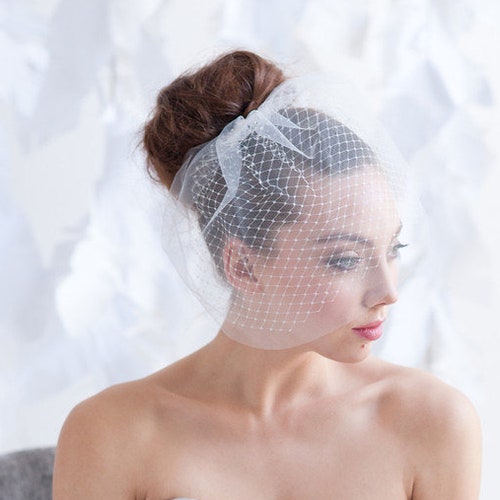 Double Layer Mini Birdcage Veil Birdcage Veil Bridal Veil Etsy