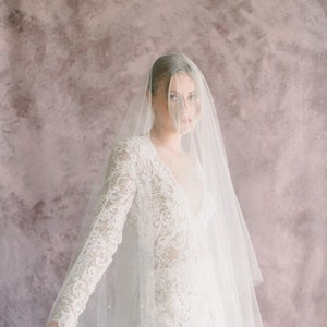 Dew drop veil - Drop veil with medium dew drops throughout- Dew drops - Drop wedding veil - wedding vail  - dew veil