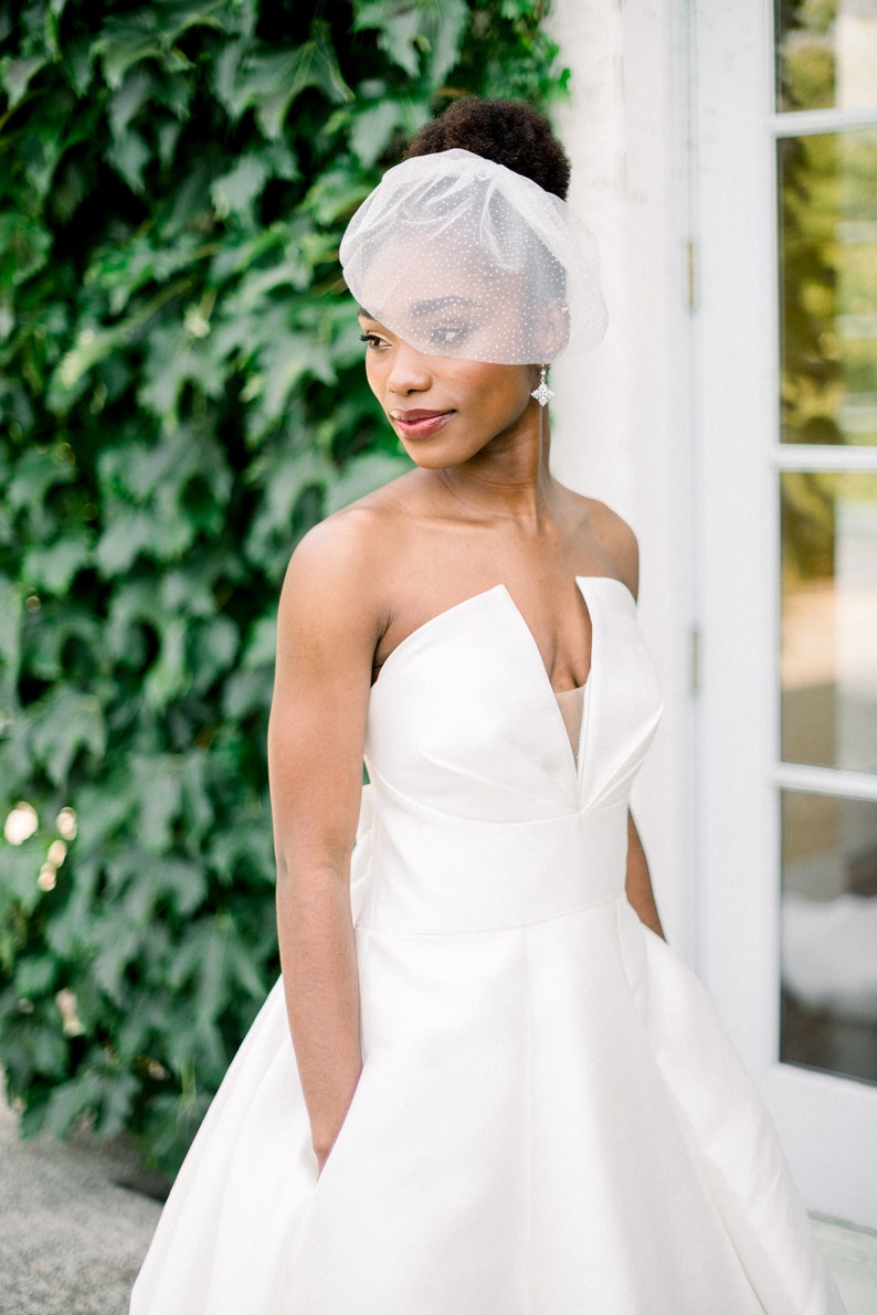 sparkle birdcage veil