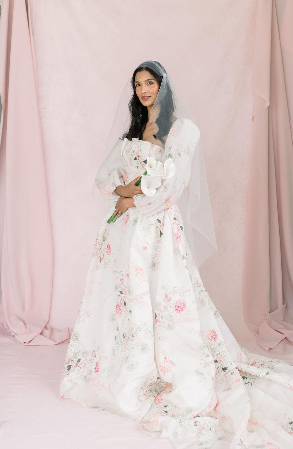 Juliet cap veil - Dew drops throughout - Italian matte tulle bridal veil