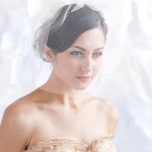 Tulle bridal birdcage veil, birdcage veil, wedding veil, bridal veil, blusher veil, mini veil, cage veil, bridal vail - READY TO SHIP