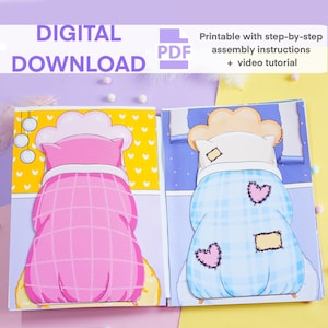 Printable Paper Dollhouse for Kids – DIY Playhouse with Furniture | Instant Download