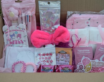First Period Kit for Teens – Puberty Gift Box for Girls, Menstrual Starter Pack, Teen Period Essentials, Self Care Package, Daughter Gift
